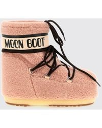 Moon Boot - Icon Low Shearling Snow Boots With Signature Tubular Laces - Lyst