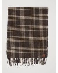 Eleventy - Wool And Cashmere Blend Scarf With Tartan Pattern And Fringed Edges - Lyst