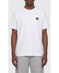Maison Kitsuné - Maison Kitsun&Eacute Organic Cotton T-Shirt With Logo - Lyst