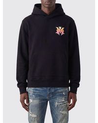 Amiri - Cotton Hoodie With Printed Logo, Kangaroo Pocket And Ribbed Cuffs - Lyst