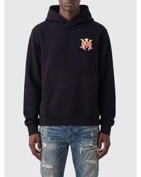 Amiri - Cotton Hoodie With Printed Logo, Kangaroo Pocket And Ribbed Cuffs - Lyst