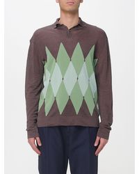 Ballantyne - Diamond Pattern Cotton And Cashmere Polo Shirt - Lyst