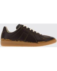 Maison Margiela - Baskets Replica En Cuir Et Tissu À Effet Vintage - Lyst