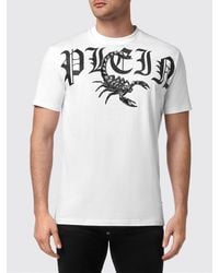 Philipp Plein - Short-Sleeved Cotton T-Shirt With Logo Print - Lyst