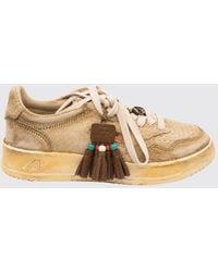 Autry - Medalist Low Super Vintage Bicolour Leather Trainers With Worn Effect - Lyst