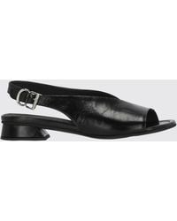 Poeve - Christin Smooth Leather Slingback Mule Sandals With Low Heel - Lyst