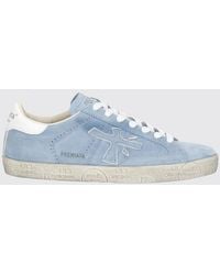 Premiata - Stevend Leather And Glitter Sneakers - Lyst
