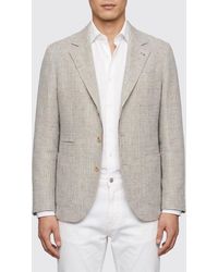 Brunello Cucinelli - Linen Single-Breasted Blazer - Lyst