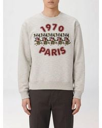 KENZO - Cotton Crew Neck Sweatshirt With Print - Lyst