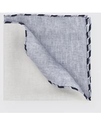Brunello Cucinelli - Bicolour Striped Silk Pocket Square - Lyst