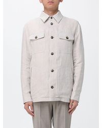 Canali - Linen Shirt Jacket - Lyst