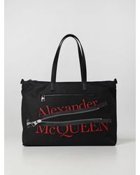 Herren Taschen Shopper Alexander McQueen Baumwolle Tote Aus Baumwolle Mit Logo in Schwarz für Herren 