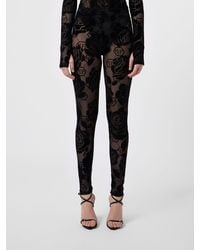 Philipp Plein - High-Waisted Skinny Leggings With A Floral Monogram Print - Lyst
