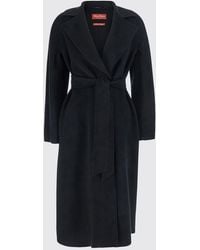 Max Mara - Long Belted Wool And Cashmere Robe Coat With Classic Collar - Lyst