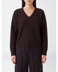 Drumohr - Pure Cashmere V-Neck Jumper With Dropped Shoulders - Lyst