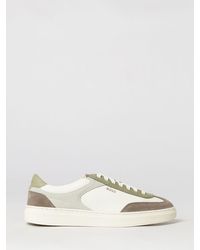 BOSS - Low-Top Suede And Tumbled Leather Sneakers With Bicolor Design - Lyst