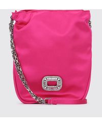 Roger Vivier - Nano Pilgrim Satin Bag With Jewel Buckle - Lyst