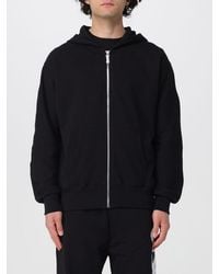 DISCLAIMER - Zip-Up Cotton Hoodie With Printed Logo - Lyst