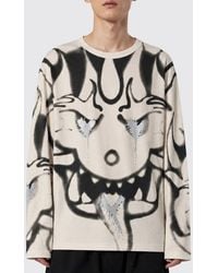 Y-3 - Relaxed Fit Long-Sleeved Cotton T-Shirt With Graphic Print - Lyst