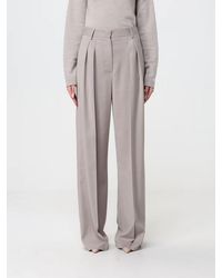 SIMONA CORSELLINI - High-Waisted Crêpe Palazzo Trousers With Pleats - Lyst