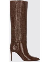 Paris Texas - Croc-Embossed Leather Knee-High Boots With Stiletto Heel - Lyst