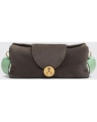 Versace - Vivian Suede Shoulder Bag With Medusa Plaque - Lyst
