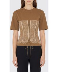 GIUSEPPE DI MORABITO - Corset Viscose T-Shirt - Lyst
