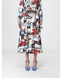 Moschino - High-Waisted A-Line Midi Skirt - Lyst