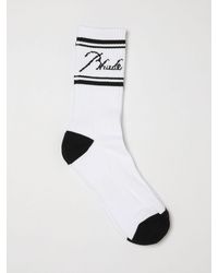 Rhude - Ribbed Stretch-Cotton Socks With Contrasting Jacquard Logo - Lyst