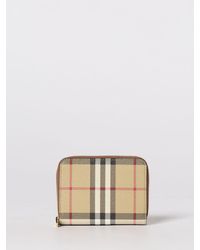 Burberry - Coated Cotton Vintage Check Print Wallet - Lyst