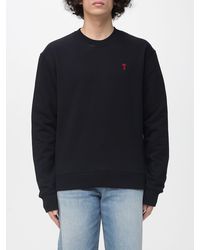 Ami Paris - Crew-Neck Sweatshirt With Mini Logo - Lyst