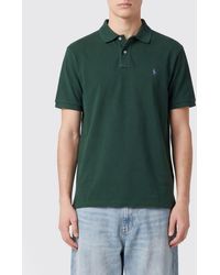 Polo Ralph Lauren - Short-Sleeve Cotton Polo Shirt With Contrasting Embroidered Logo - Lyst