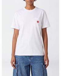 Carhartt - Crewneck Cotton T-Shirt With Patch Pocket And Logo - Lyst