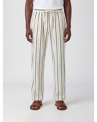 Dolce & Gabbana - Dolce &Amp Gabbana Striped Cotton Trousers With Drawstring Waist - Lyst