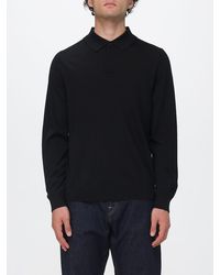 Paul Smith - Long-Sleeved Slim Fit Merino Wool Knit Polo Shirt - Lyst