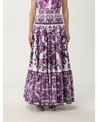 Dolce & Gabbana - Maxi Falda Dg - Lyst
