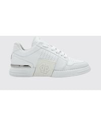 Philipp Plein - Royal Street Smooth Leather Sneakers With Hexagon Logo - Lyst