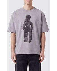 Ziggy Chen - Drop Shoulder Graphic Print Cotton T-Shirt With Crew Neck - Lyst