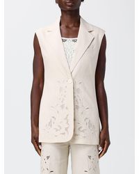Twinset - Embroidered Linen And Viscose Vest - Lyst