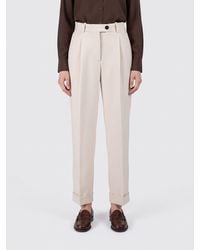 Circolo 1901 - High-Waisted Wide-Leg Cotton Blend Trousers - Lyst