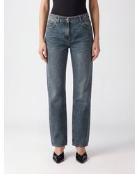 Magda Butrym - Vaqueros Rectos De Denim De Algodón Y Tiro Medio - Lyst