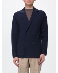 Tagliatore - Double-Breasted Cotton Blazer - Lyst