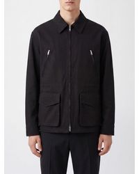 Rier - Wool Zip-Up Overshirt With A Classic Collar And Flap Pockets - Lyst