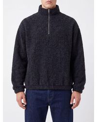 Jil Sander - High Neck Wool Blend Jumper With Half-Zip Closure - Lyst