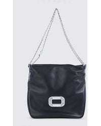 Roger Vivier - Pilgrim Jewel Buckle Mini Nappa Leather Bucket Bag - Lyst