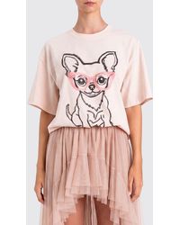 Twinset - Cotton T-Shirt With Dog Print - Lyst