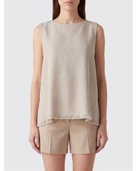 Max Mara - Top De Lino Y Algodón - Lyst