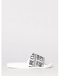 Versace Jeans Couture - Logo Print Rubber Sliders - Lyst