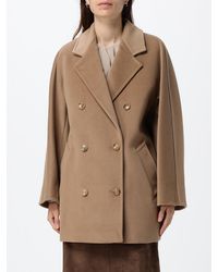 Max Mara - Double-Breasted Wool Caban Coat With Relaxed Fit And Lapel Collar - Lyst