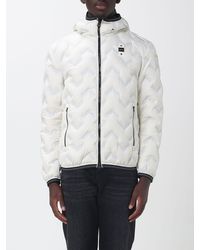 Blauer - Quilted Nylon Hooded Down Jacket With Zip Closure - Lyst
